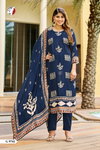 G 9742 And 43 By Af Natural Crepe Kurti With Bottom Dupatta Suppliers In India